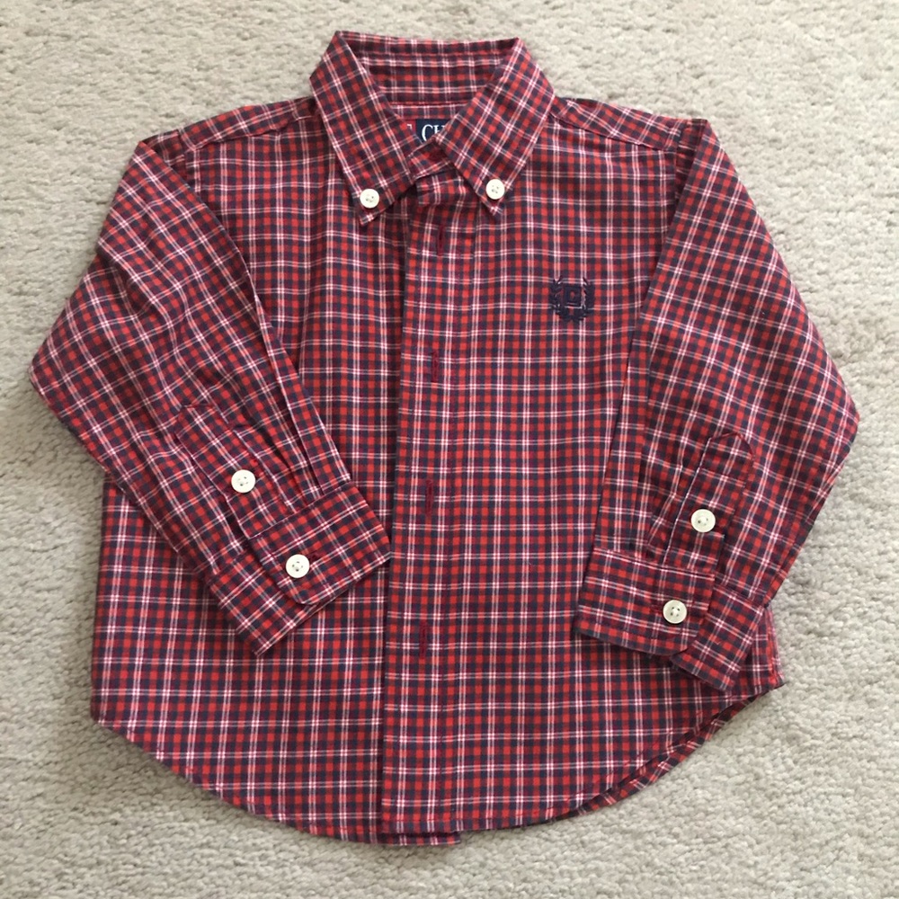 🌹Chaps 12 months plaid dress shirt